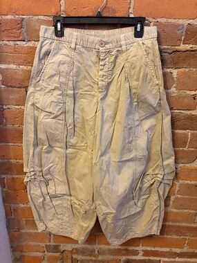 Free People Barrel Khaki Trousers Size XS
